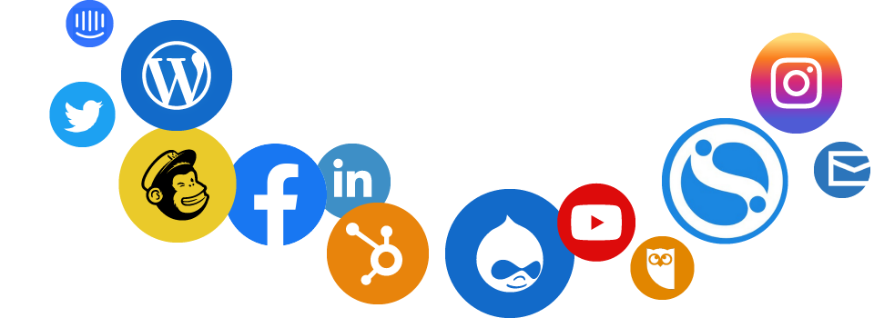 Social Icons: Our stock and FX analytics can easily be automated and integrated across Facebook, LinkedIn, Twitter and more!